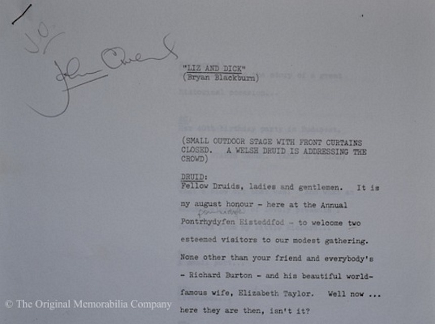 1972 Two Ronnies musical number 'Liz & Dick' script
