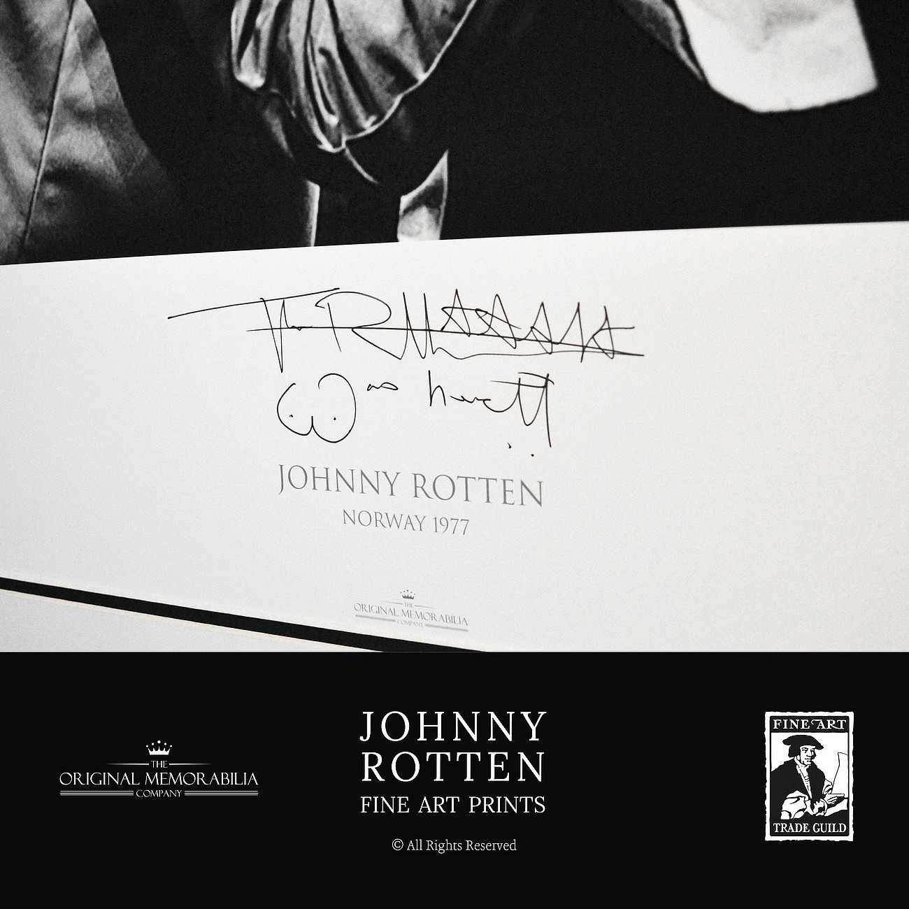 JOHNNY ROTTEN NORWAY 1977 - Black and White