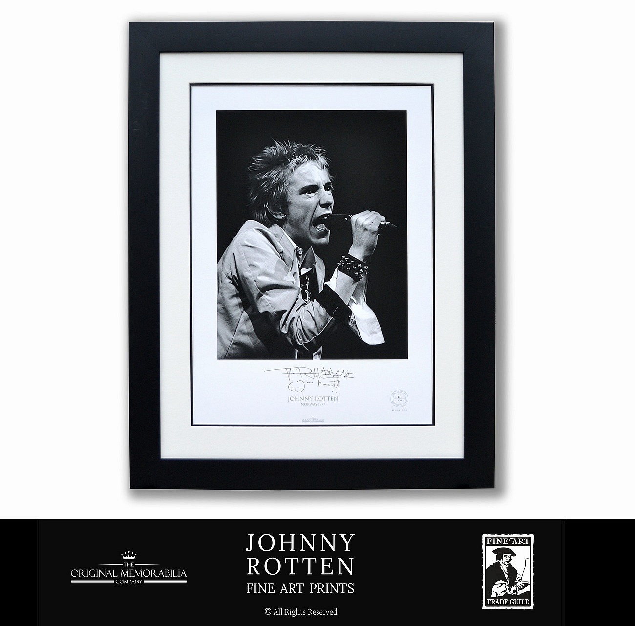 JOHNNY ROTTEN NORWAY 1977 - Black and White