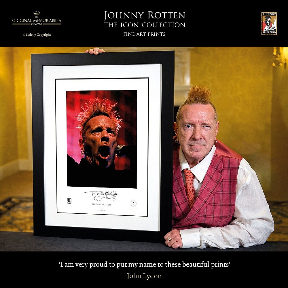 Johnny Rotten 'Washington' Number 5 - Framed